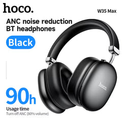 Hoco W35 Max BT Wireless Bluetooth Headphones Stereo Earphones High Fidelity Foldable Sport Cable Audio for iPhone and Android - Wireless Head phones - Anc Wireless Headphone