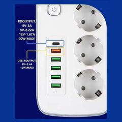 Extension Cord Multi Plug/Extension lead/wire cord/travel adapter 2 meater wire length 2500W / Extension Hub