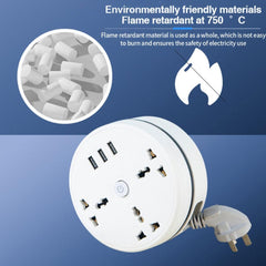 Universal Power Socket Extension Socket - Extension Board - Electric Extension Board - Multi Switches Port Board with Fast Usb Ports