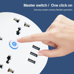 Universal Power Socket Extension Socket - Extension Board - Electric Extension Board - Multi Switches Port Board with Fast Usb Ports