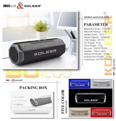 KOLEER 20W Loud Bluetooth Speakers Wireless Portable Speaker with Stereo Sound & Extra Bass, 30H Long Playtime, FM Radio Wireless Speakers