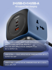 Ldnio SC3319 65W Fast Charging Desktop Charging Station-EU Plug / Fast Charging Extension Plug