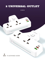 Ldnio SC2311 20W 3-Port USB Charger Extension - Power Extension - Fast Charging Socket Extension