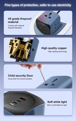 Ldnio SC3319 65W Fast Charging Desktop Charging Station-EU Plug / Fast Charging Extension Plug