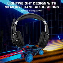 Kotion Each G9000 Pro Stereo Gaming Headset for PS4, PC, Xbox One Controller, Gaming Headphones Noise Cancelling Over Ear Headphones with Mic, LED Light, Bass Surround