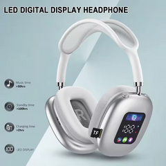Hot-Selling Wireless Headphones Touch Screen Earphones Digital Display Screen Noise Cancellation Bluetooth Headphones Soft Ear tips